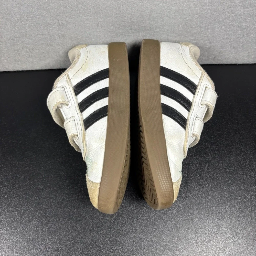 Adidas‎ VL Court 3.0 Hook & Loop No Tie Sneakers Shoes Toddler Size 10K White